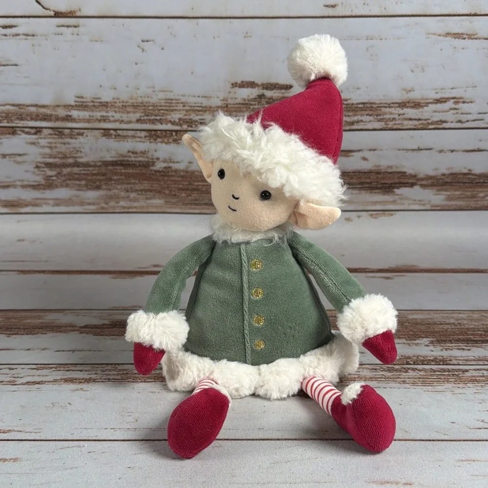 Jellycat Leffy Elf Plush Christmas Holiday Stuffed Toy 13
